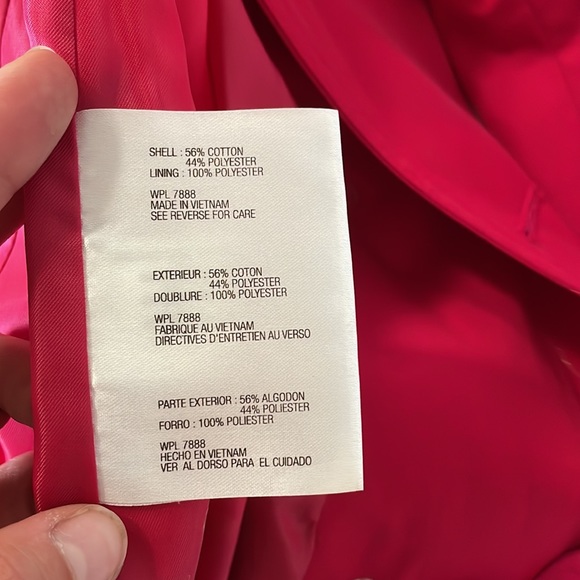 Michael Kors Fuchsia Trench Coat XS - Picture 8 of 8
